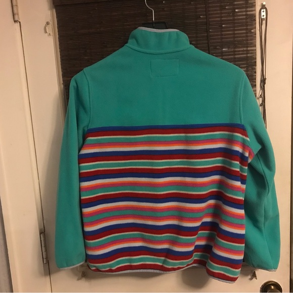 Lands End Kids Anyweather Fleece Snap Neck Pullover - Picture 7 of 9